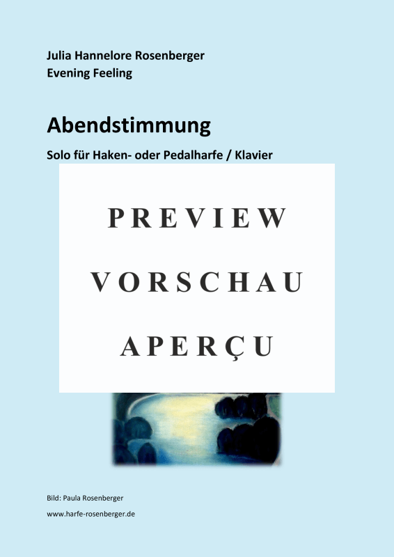 gallery: Abendstimmung, , (solo for hook or pedal harp / piano)