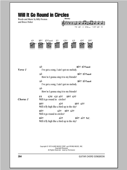 Produktgalerie: Seite 1 von 1 Will It Go Round In Circles, Billy Preston, Gitarre