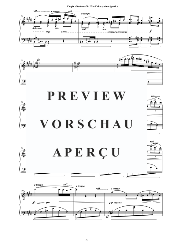 Product gallery: Page 9 of 10 Nocturne No. 22 in C sharp minor, , Solo Piano