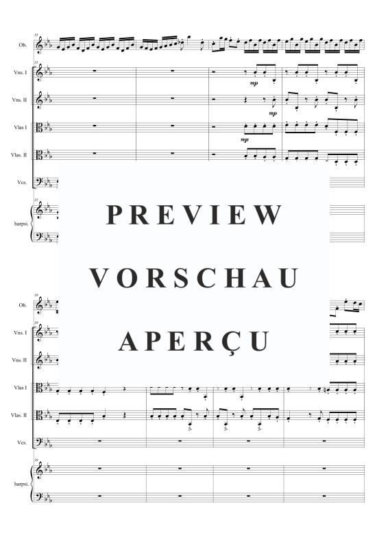 Produktgalerie: Seite 7 von 11 Oboen Konzert in Es-Dur, , Oboe Solo, Streicherensemble und Cembalo BC