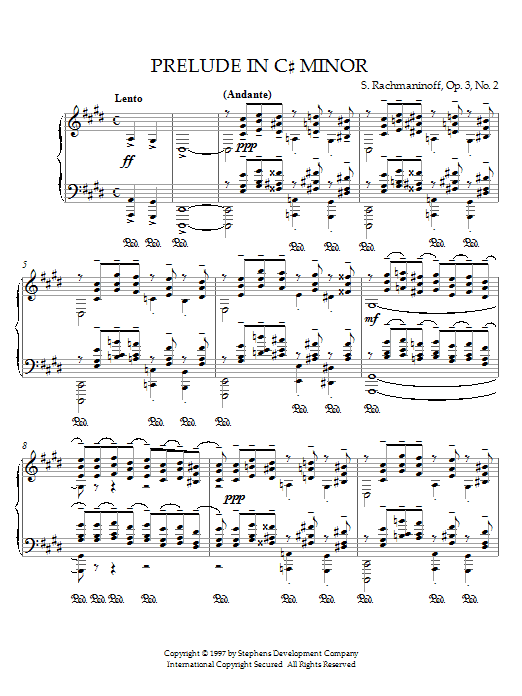 Product gallery: Page 1 of 1 Prelude in C# Minor, Op. 3, No. 2, Sergei Rachmaninoff