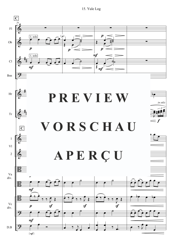 Produktgalerie: Seite 7 von 11 Yule Log, , Kammer Orchester Holzbläser, Blechbläser, Streicher und Pauken