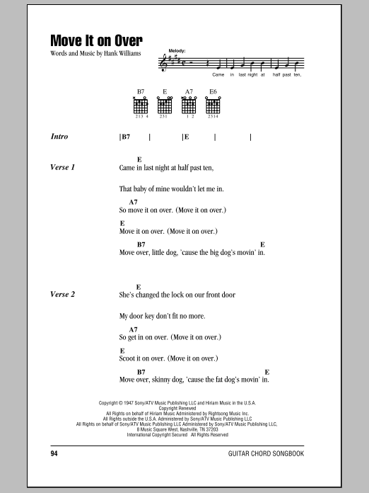 Product picture to: Move It On Over