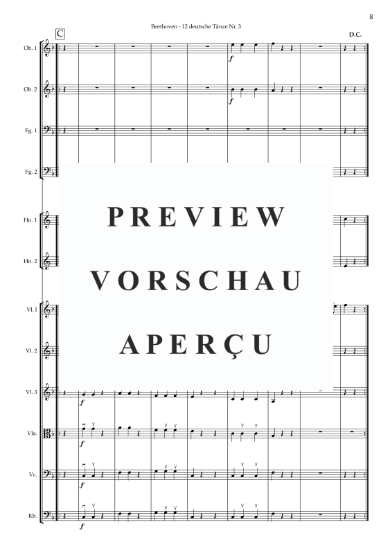 Produktgalerie: Seite 10 von 11 Deutscher Tanz Nr. 3, , Jugendkammerorchester