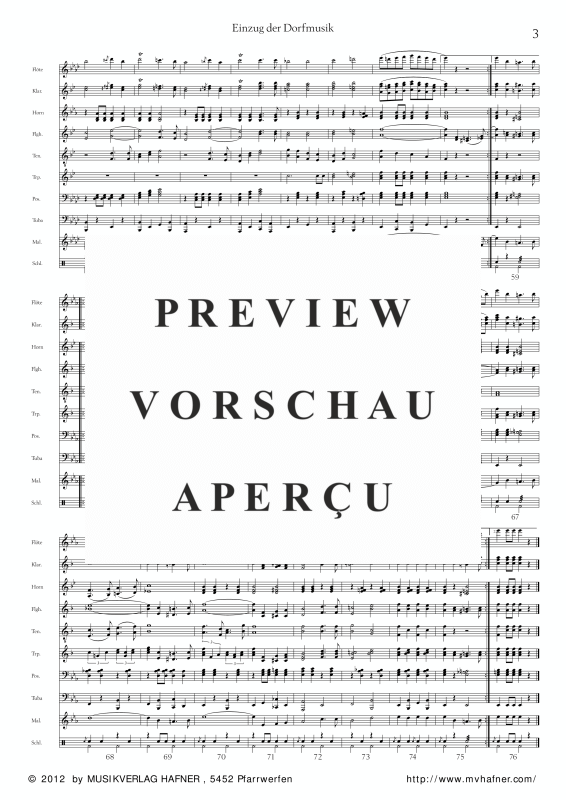 Product gallery: Page 7 of 11 Einzug der Dorfmusik, , (large wind orchestra)