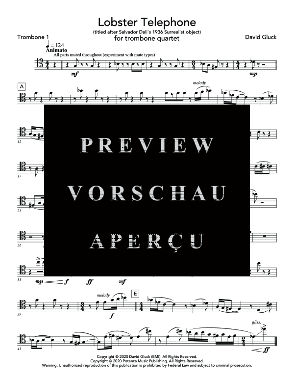 Product gallery: Page 9 of 11 Lobster Telephone, , (Trombone quartet)