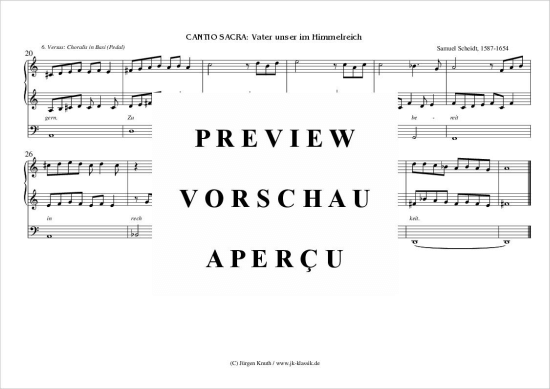 gallery: CANTIO SACRA Vater unser im Himmelreich, 6. Versus: Choralis in Basi (Pedal) , ,  (Orgel Solo)