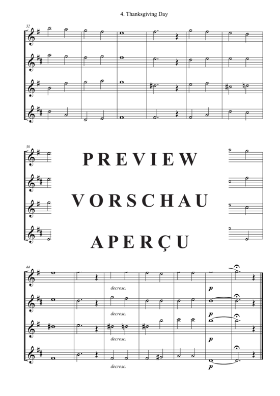 gallery: Thanksgiving Day , , (Saxophon Quartett SATB)