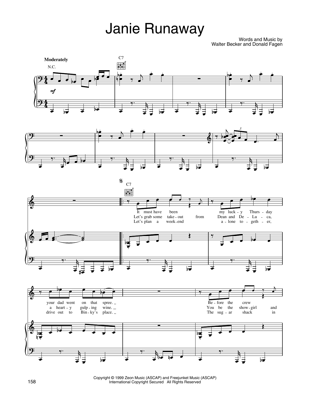 Produktgalerie: Seite 1 von 1 Janie Runaway, Steely Dan, Gesang, Gitarre, Klavier