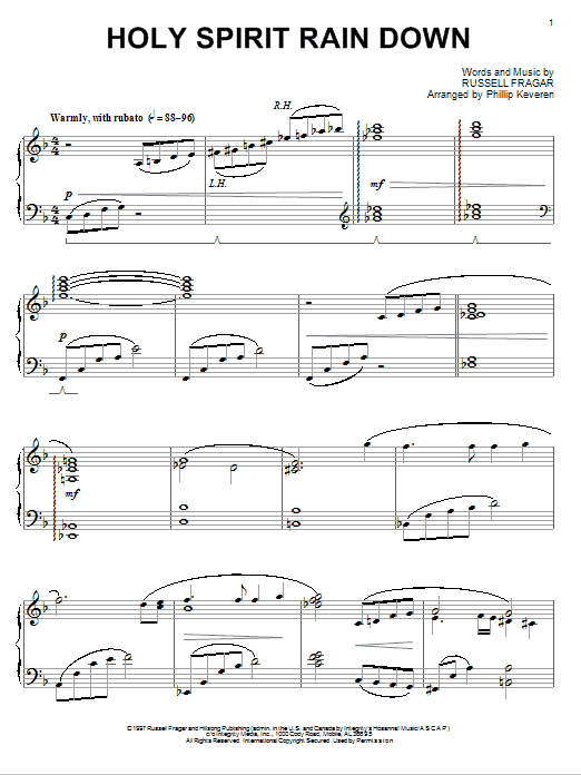 Produktbild zu: Holy Spirit Rain Down [Jazz version] (arr. Phillip Keveren)