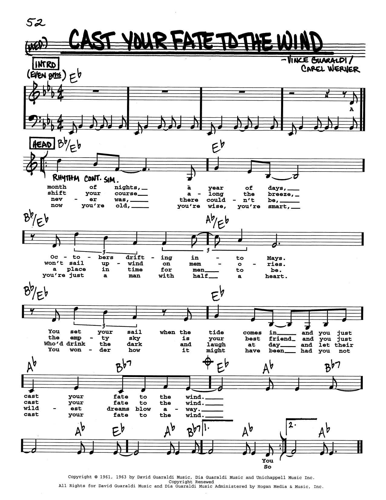 Produktbild zu: Cast Your Fate To The Wind (Low Voice)