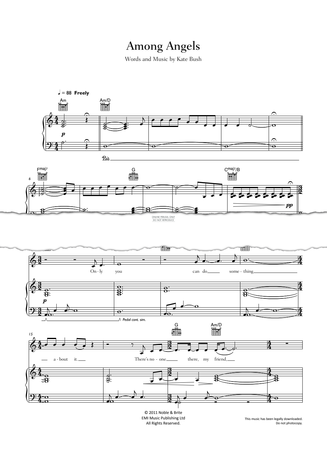Produktgalerie: Seite 1 von 1 Among Angels, Kate Bush, Gesang, Gitarre, Klavier