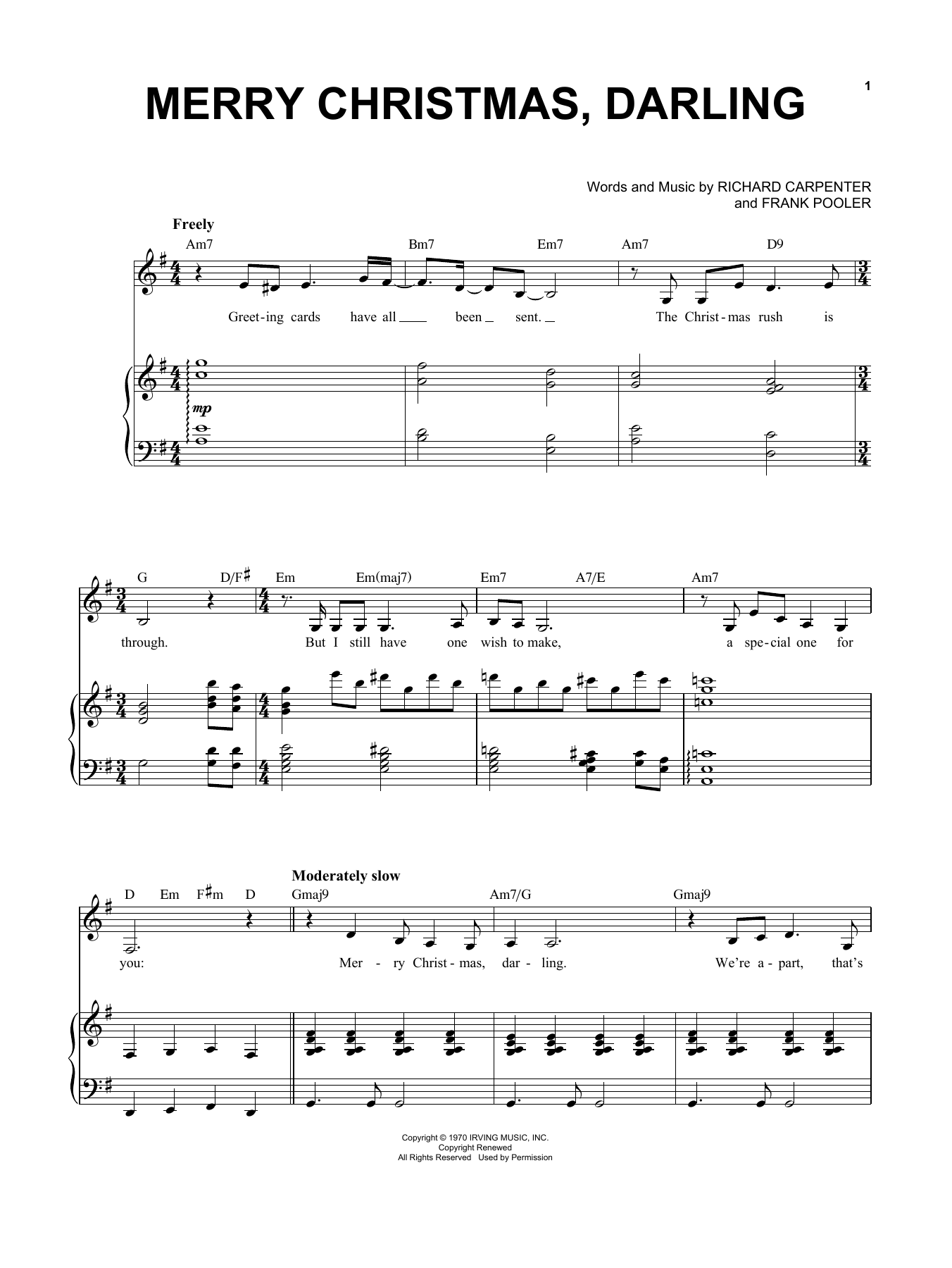 Product gallery: Page 1 of 1 Merry Christmas, Darling, Richard Carpenter