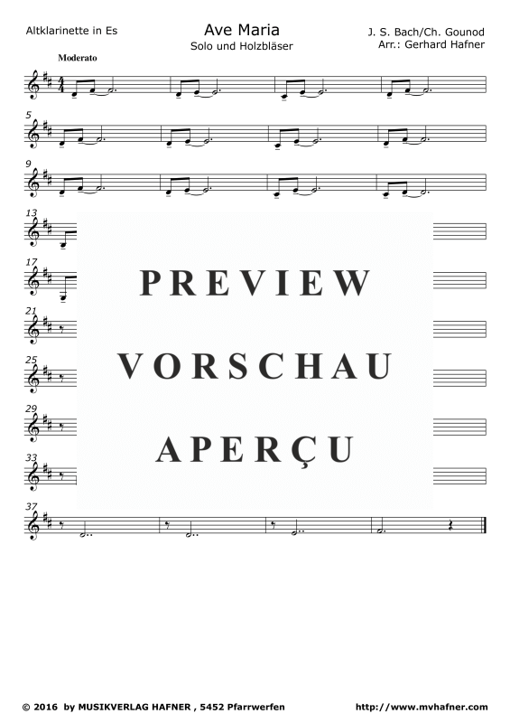Product gallery: Page 10 of 11 Ave Maria, , (Clarinet Quintet)