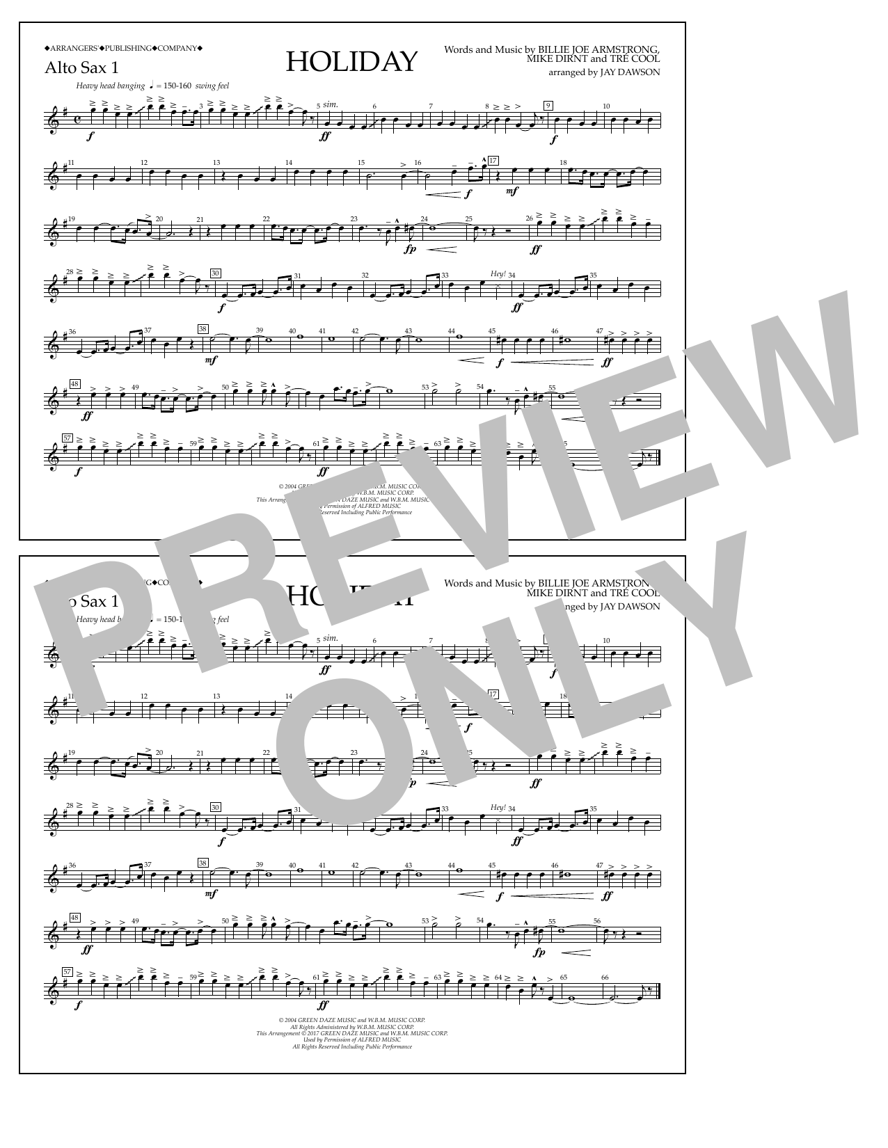 Product picture to: Holiday - Eb Alto Sax 1