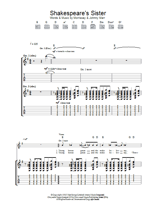 Produktgalerie: Seite 1 von 1 Shakespeare's Sister, The Smiths, Gitarre