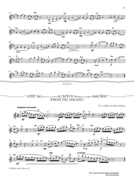 Product gallery: Page 1 of 1 The Sun Whose Rays Are All Ablaze (from 'The Mikado'), Arthur S. Sullivan