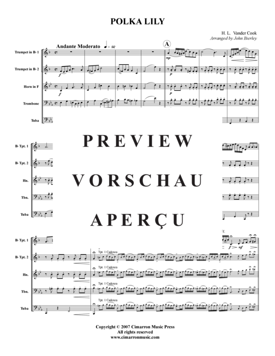 Produktgalerie: Seite 2 von 15 Polka -  Lily , , (Blechbläserquintett)