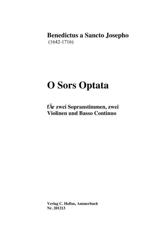 Produktbild zu: O sors optata