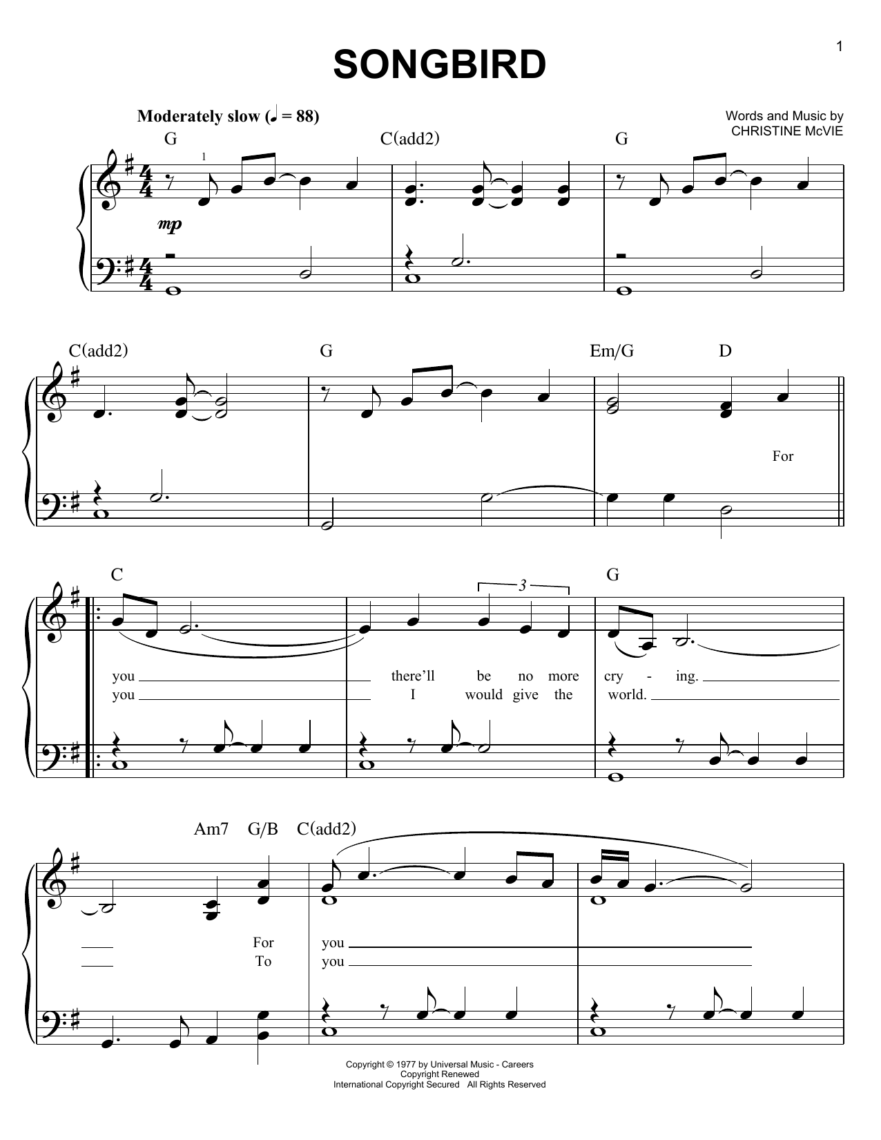 Produktbild zu: Songbird