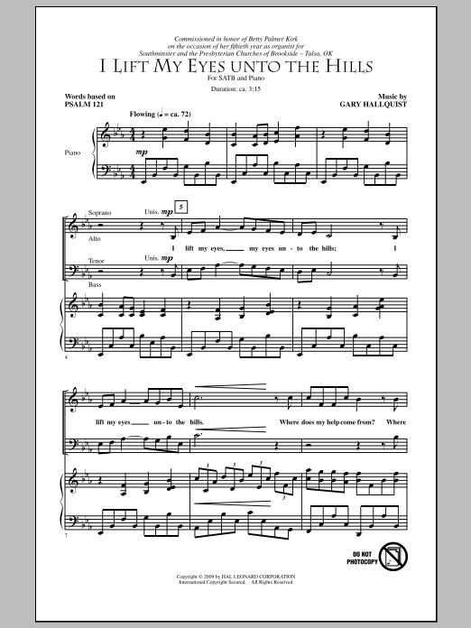 Produktbild zu: I Lift My Eyes Unto The Hills