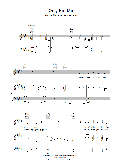 Produktgalerie: Seite 1 von 1 Only For Me, James Taylor, Gesang, Gitarre, Klavier