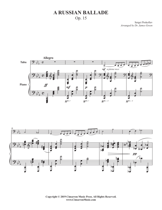 Product picture to: A Russian Ballade Sergei S. Prokofjew 