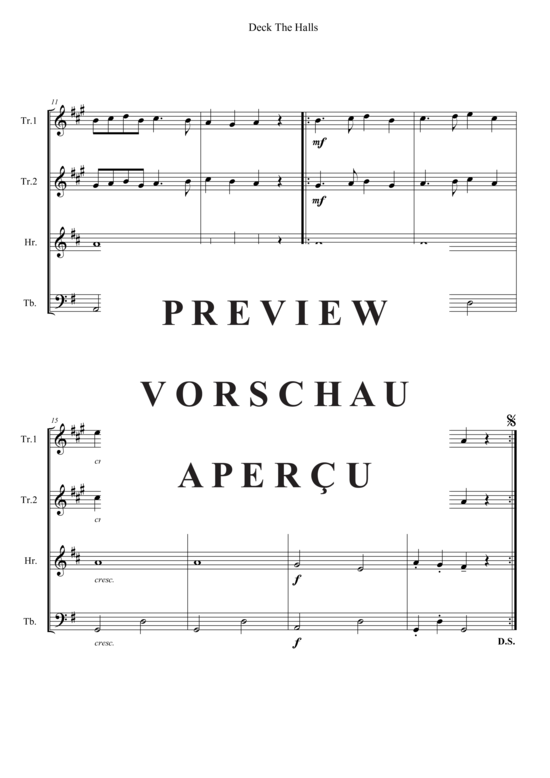 Produktgalerie: Seite 3 von 3 Deck The Halls , , (Blechbläserquartett)