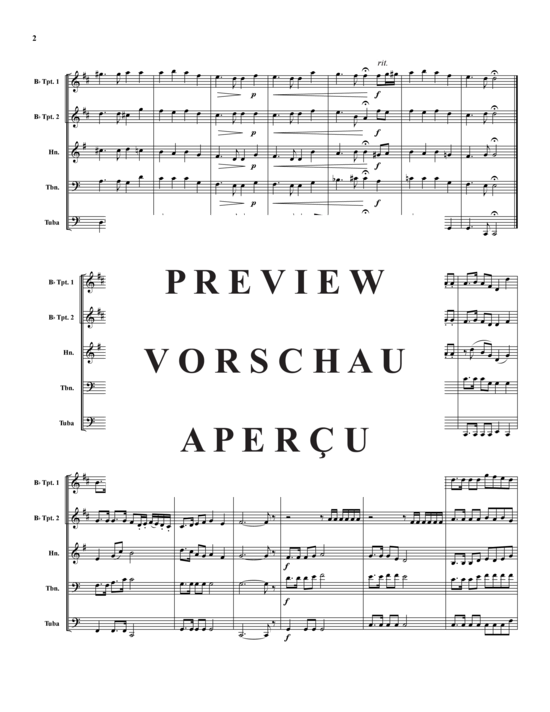 Produktgalerie: Seite 3 von 16 Hymn Suite – 3 Sätze , , (Blechbläserquintett)