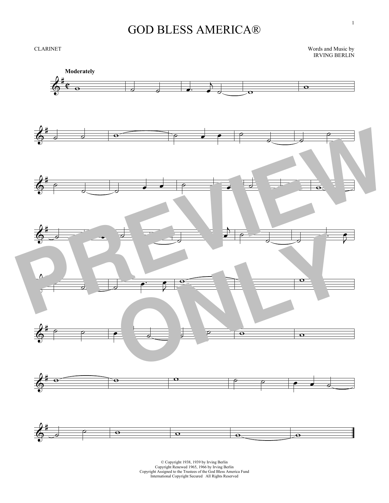 Product gallery: Page 1 of 1 God Bless America, Irving Berlin