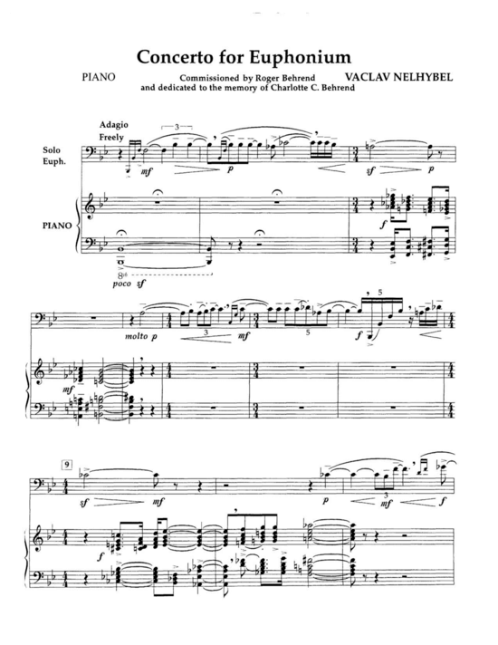Product picture to: Concerto for Euphonium Vaclav Nelhybel