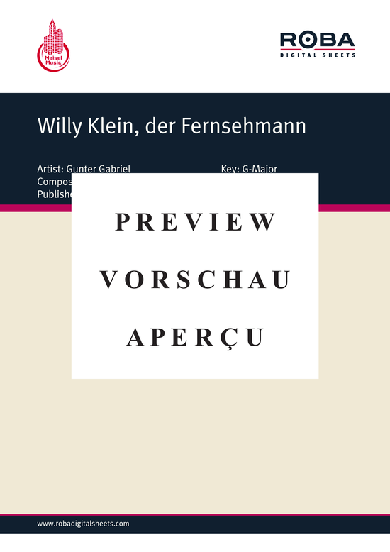 Produktgalerie: Seite 2 von 5 Willy Klein, der Fernsehmann, Gabriel, 	Gunter, Klavier und Gesang
