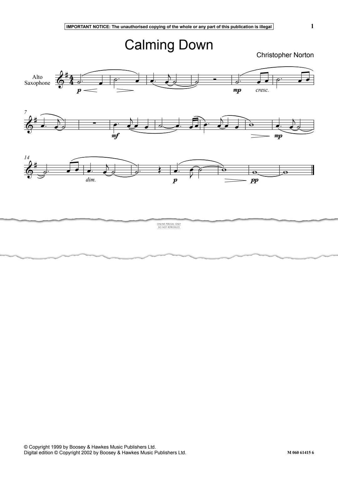 Produktgalerie: Seite 1 von 1 Calming Down, Christopher Norton, Klavier, Saxophon