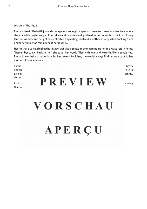 Produktgalerie: Seite 7 von 11 Emma´s Moonlit Adventure - A Bedtime Journey Through Dreams, , Gesang und Klavier, Gitarre