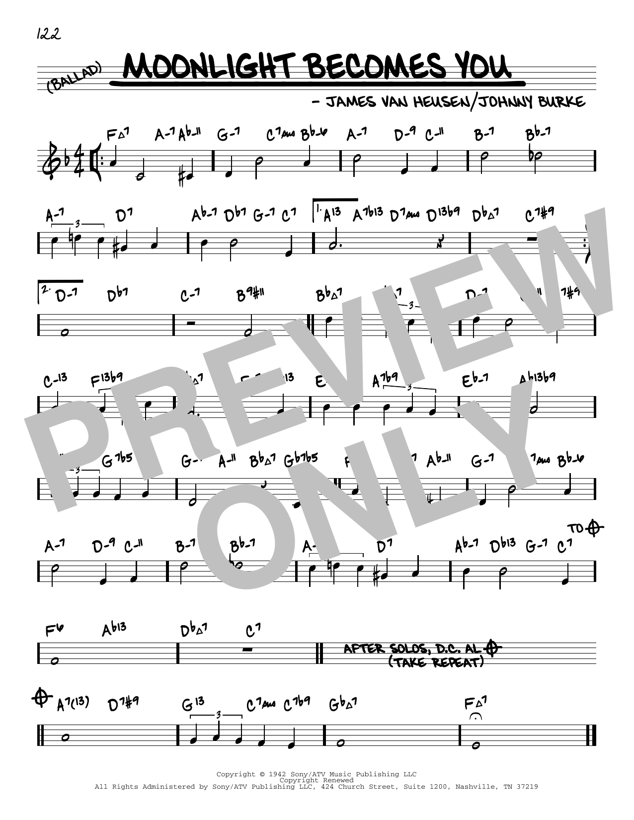 Product gallery: Page 1 of 1 Moonlight Becomes You (arr. David Hazeltine), Jimmy Van Heusen