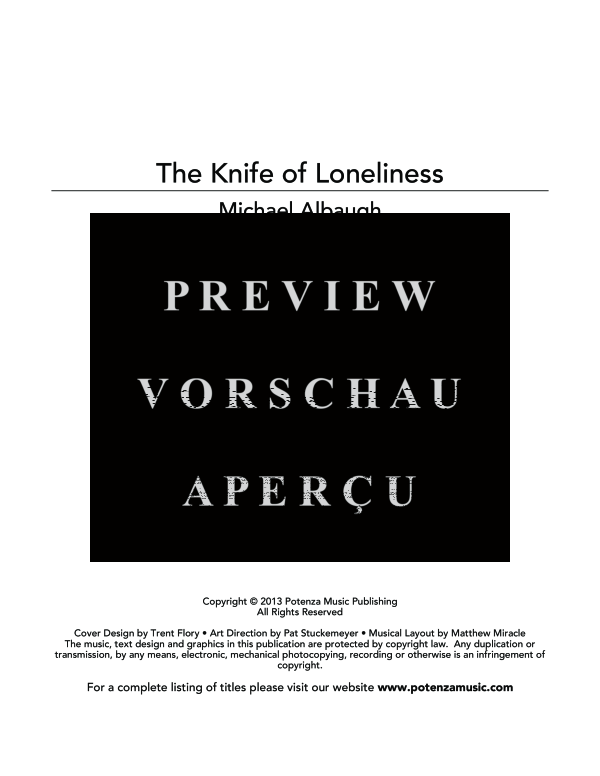 Produktgalerie: Seite 3 von 11 Knife of Loneliness, The, , (Trio Klarinette, Violine und Klavier)