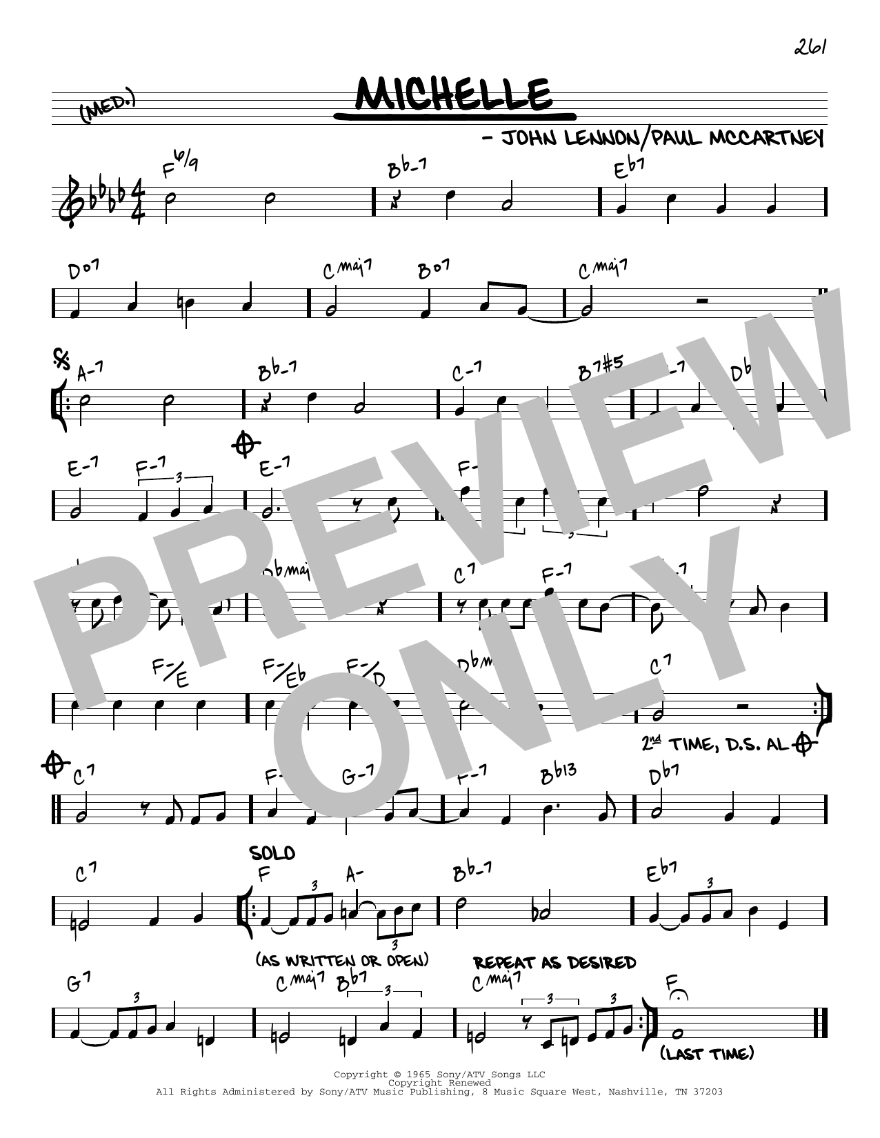 Produktbild zu:  Michelle [Reharmonized version] (arr. Jack Grassel) - The Beatles