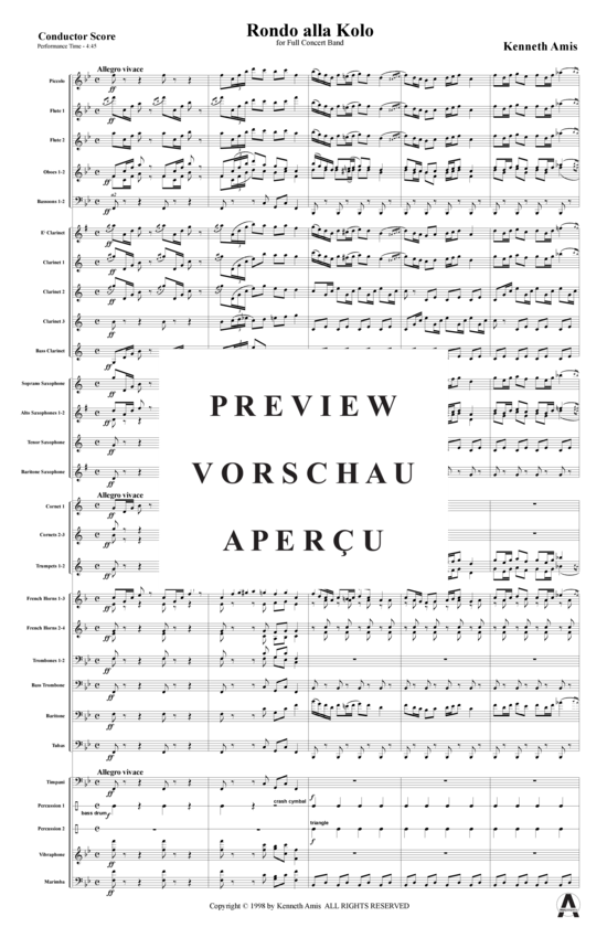 Produktgalerie: Seite 4 von 21 Rondo alla Kolo , , (Concert Band)