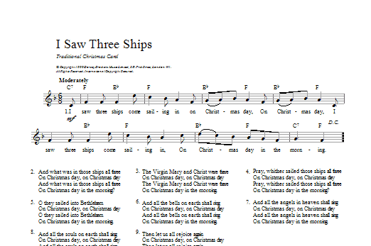 Product gallery: Page 1 of 1 I Saw Three Ships, Traditional