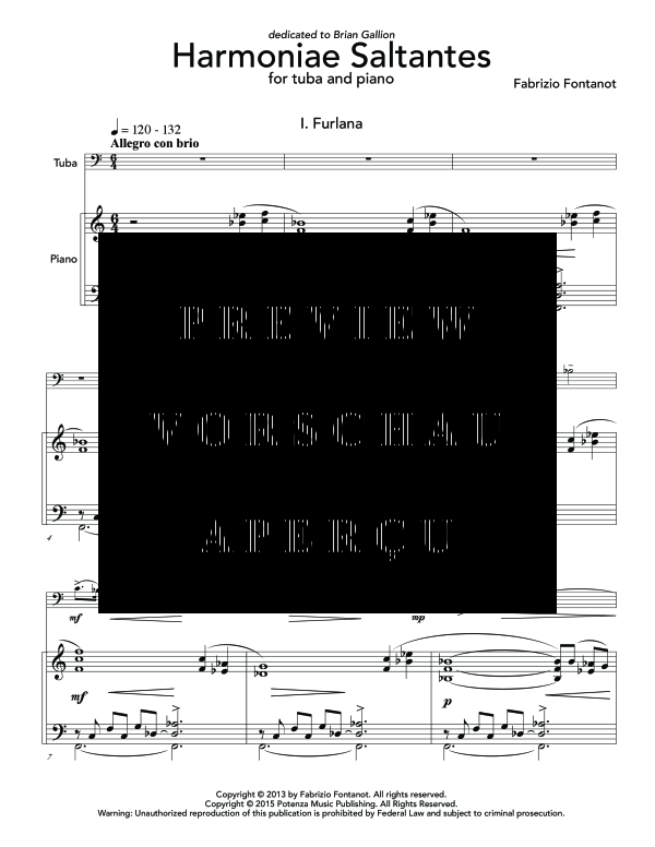Product gallery: Page 5 of 11 Harmoniae Saltantes, , (tuba and piano)