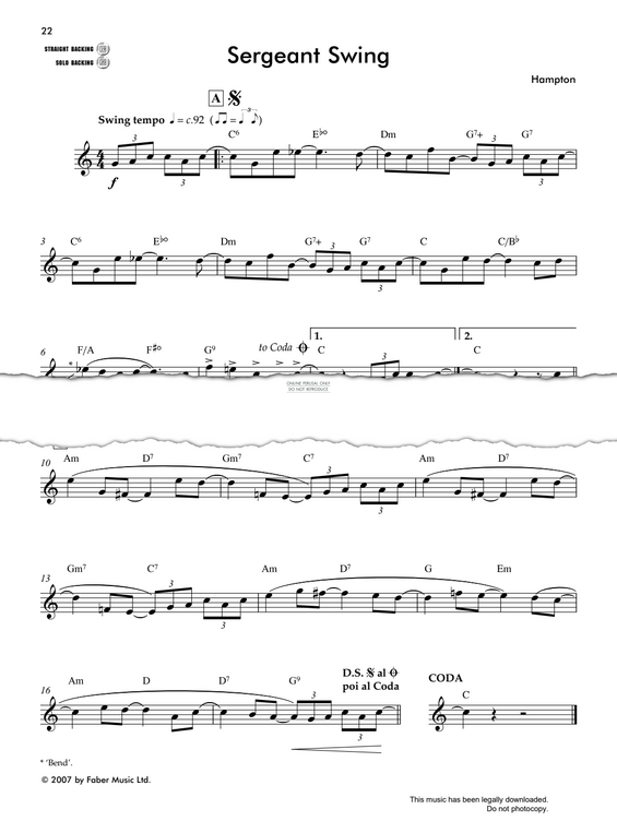 Product gallery: Page 1 of 1 Sergeant Swing, Andy Hampton