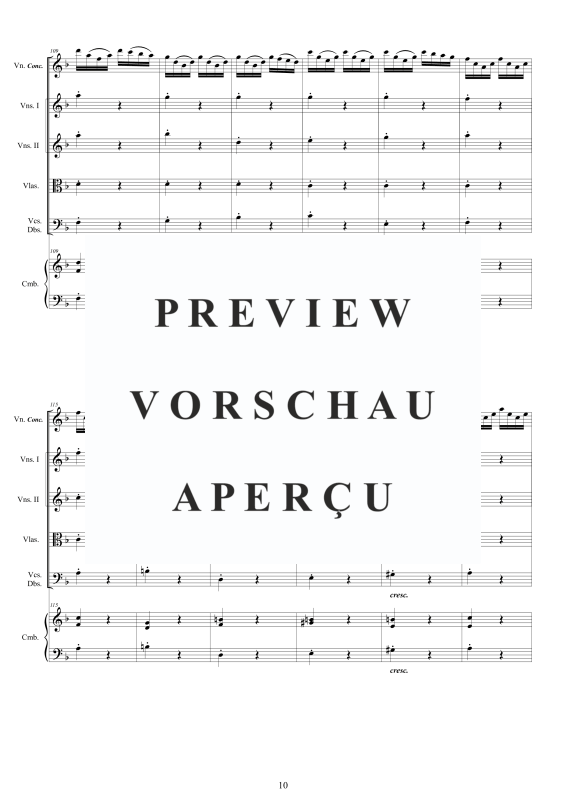 Product gallery: Page 11 of 11 Concerto No.10 in F-Dur Op.9, , Concertante Violin, String Ensemble, and Harpsichord (Bc)