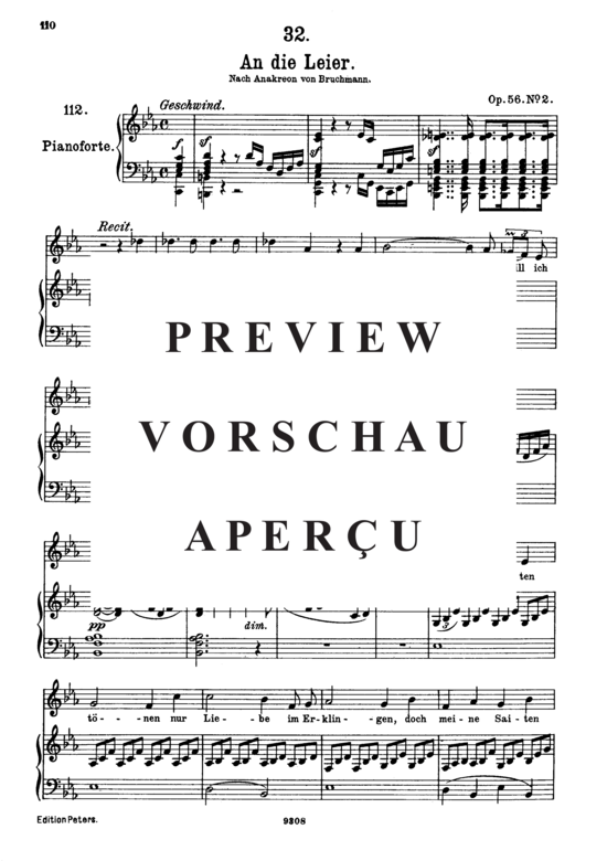 Product gallery: Page 2 of 5 An die Leier D.737, , High Voice and Piano