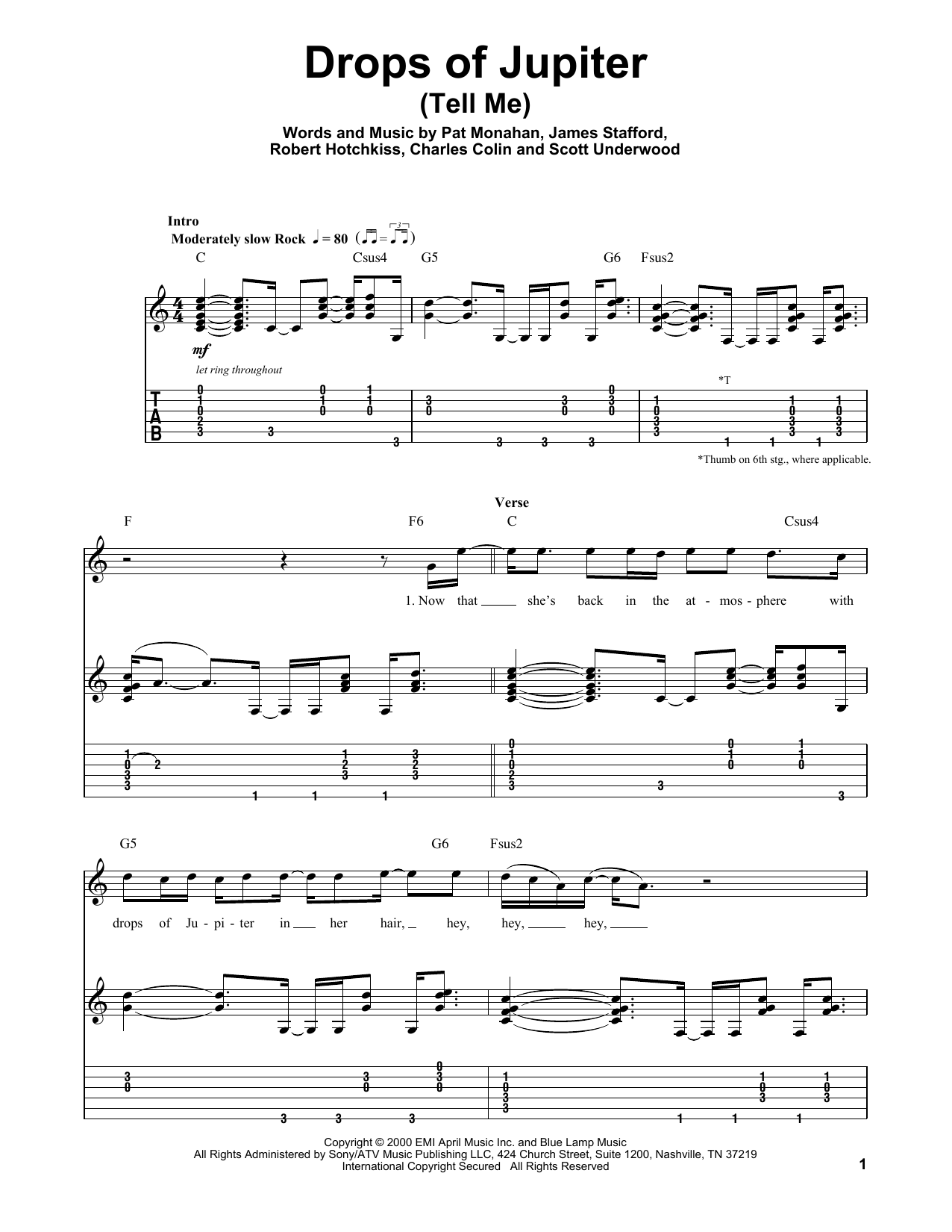 Produktbild zu: Drops Of Jupiter (Tell Me)