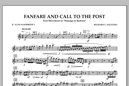 Product picture to: Fanfare and Call to the Post - Eb Alto Saxophone 1