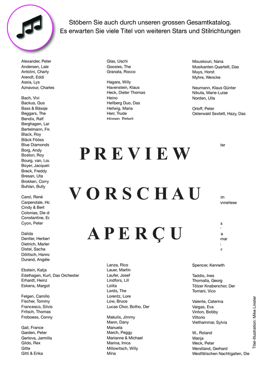 gallery: Sieben schwarze Rosen , Mouskouri, Nana, (Melodie-Stimmen in C/B/Es)