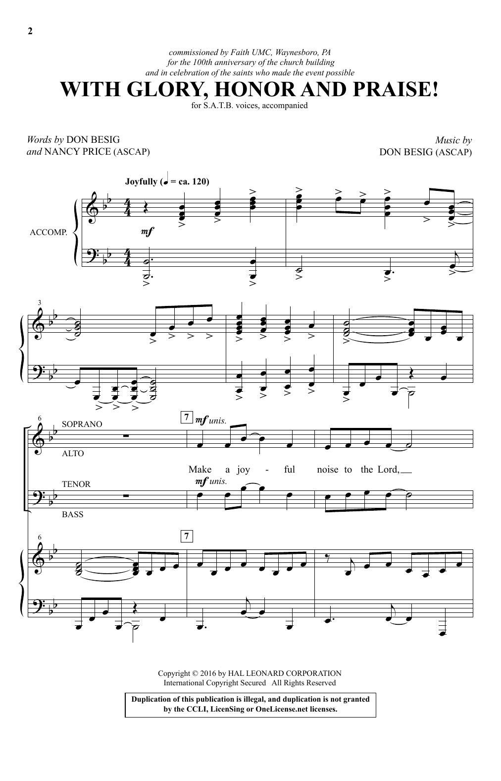 Produktbild zu: With Glory, Honor And Praise!