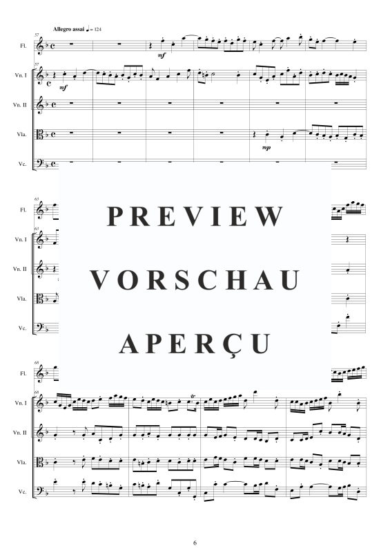 Produktgalerie: Seite 7 von 11 Concerto No.2 to 5 in F major Op.5, , Querflöte Solo und Streicher Ensemble