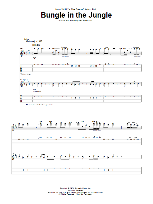 Produktgalerie: Seite 1 von 1 Bungle In The Jungle, Jethro Tull, Gitarre