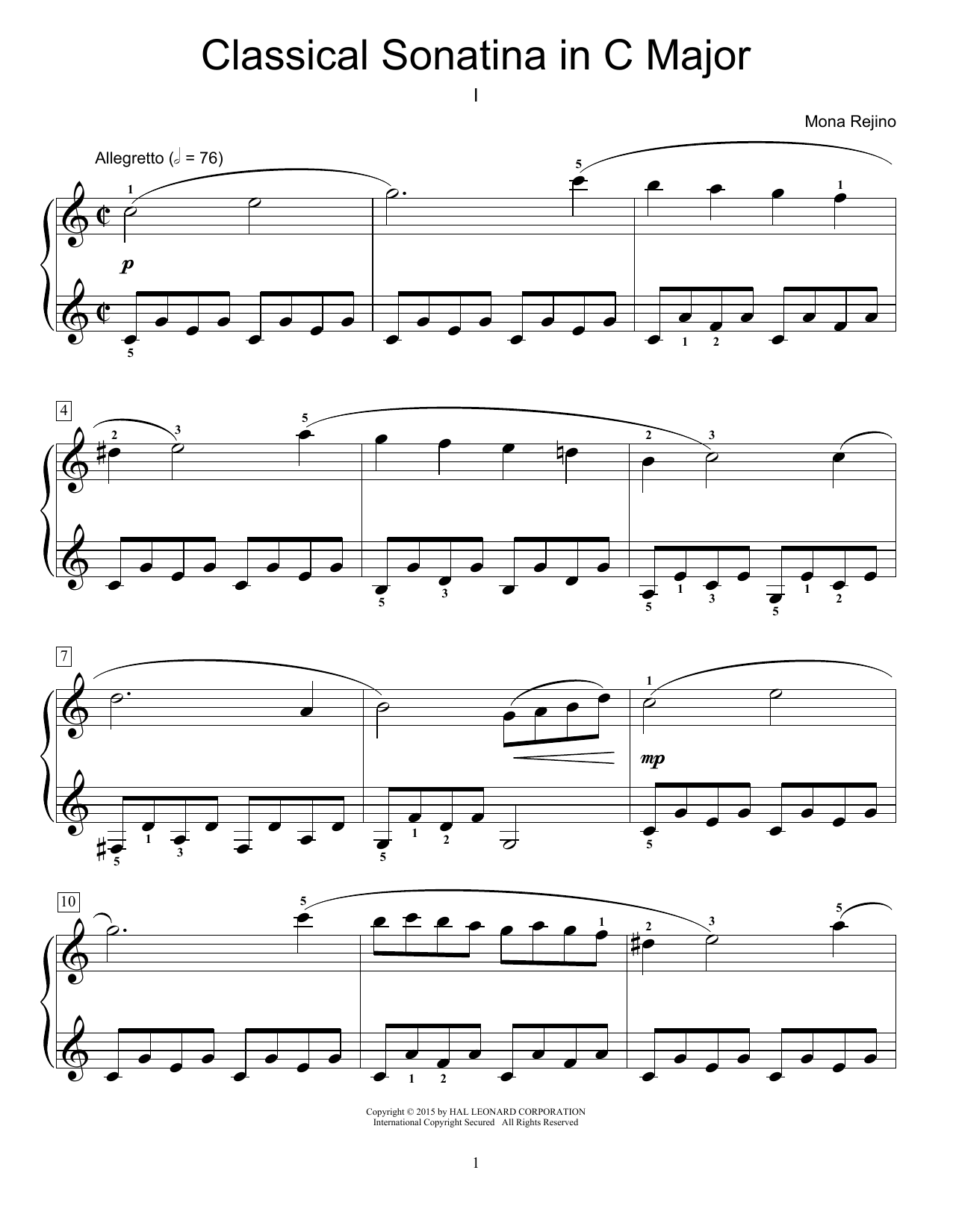 Product picture to: Classical Sonatina In C Major
